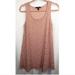 Forever 21 Blush Lace Sleeveless Dress Size Small